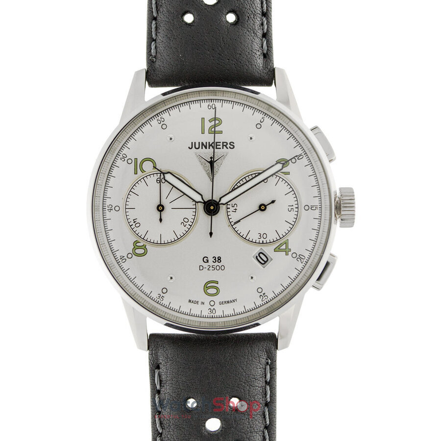 Ceas Junkers Barbatesc Elegant G38 6984-4 Cronograf Argintiu Quartz Original cu Comanda Online
