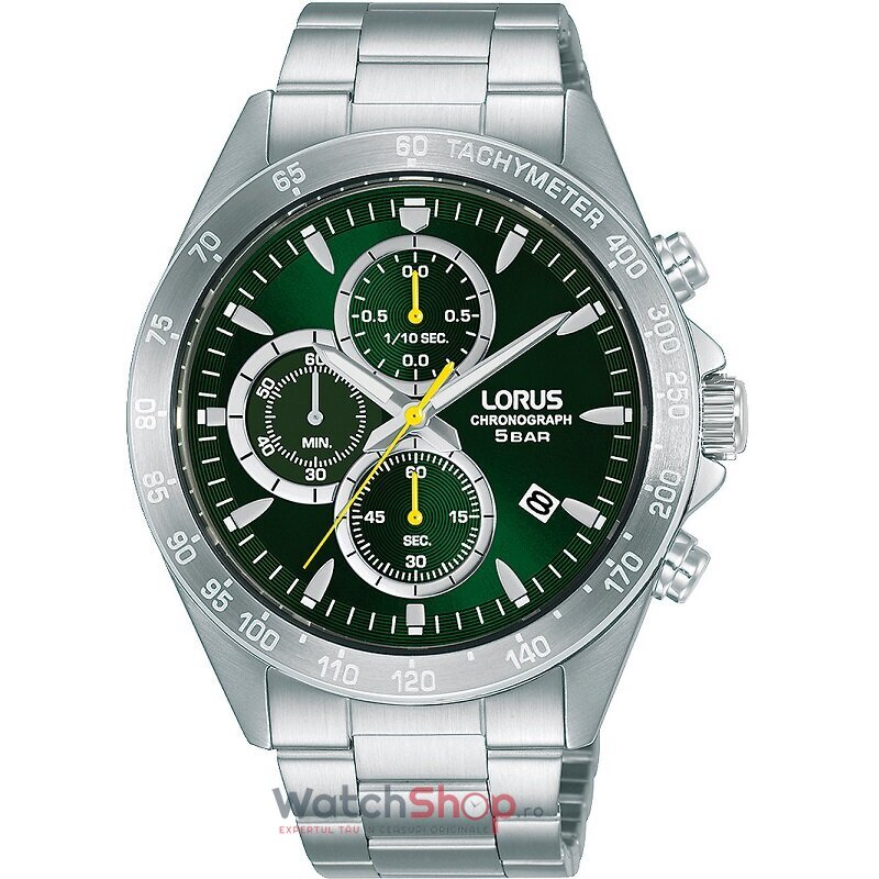 Ceas Original Lorus Barbatesc Sport Verde RM367GX9 Cronograf Quartz cu Comanda Online