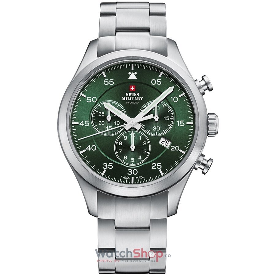 Ceas Sport Barbatesc Swiss Military by Chrono SM34076.03 Cronograf Verde Quartz Original cu Comanda Online