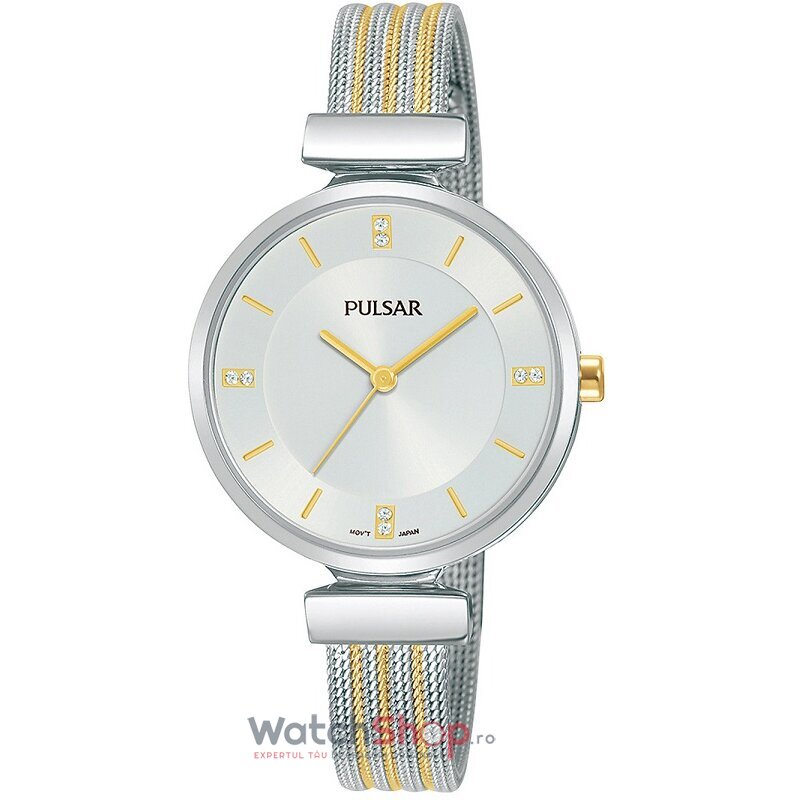 Ceas de Dama Pulsar Fashion de Mana Argintiu PH8469X1 Quartz cu Comanda Online